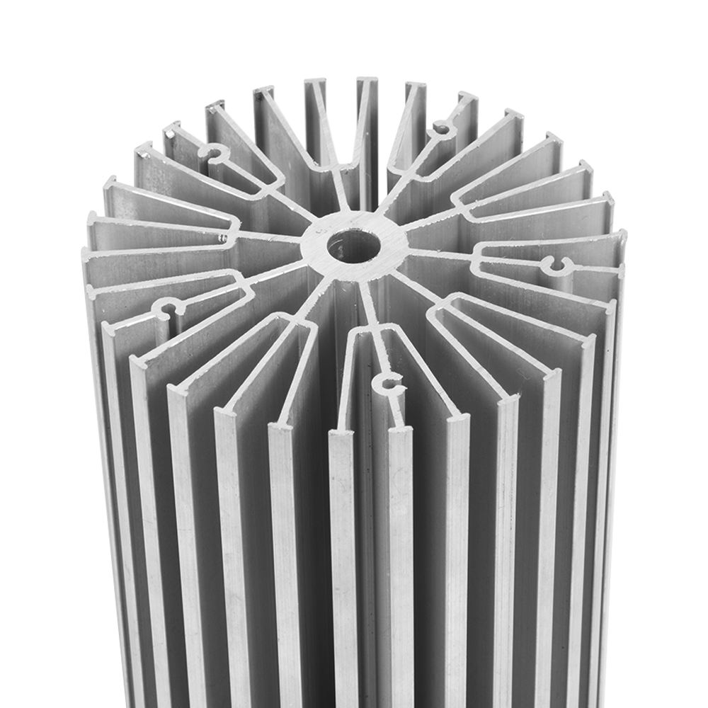 JX Custom Industrial Aluminum Alloy Profiles High Quality 6000 Series CNC Anodized Powder Coated Heat Sink Powder Coated Cut p41